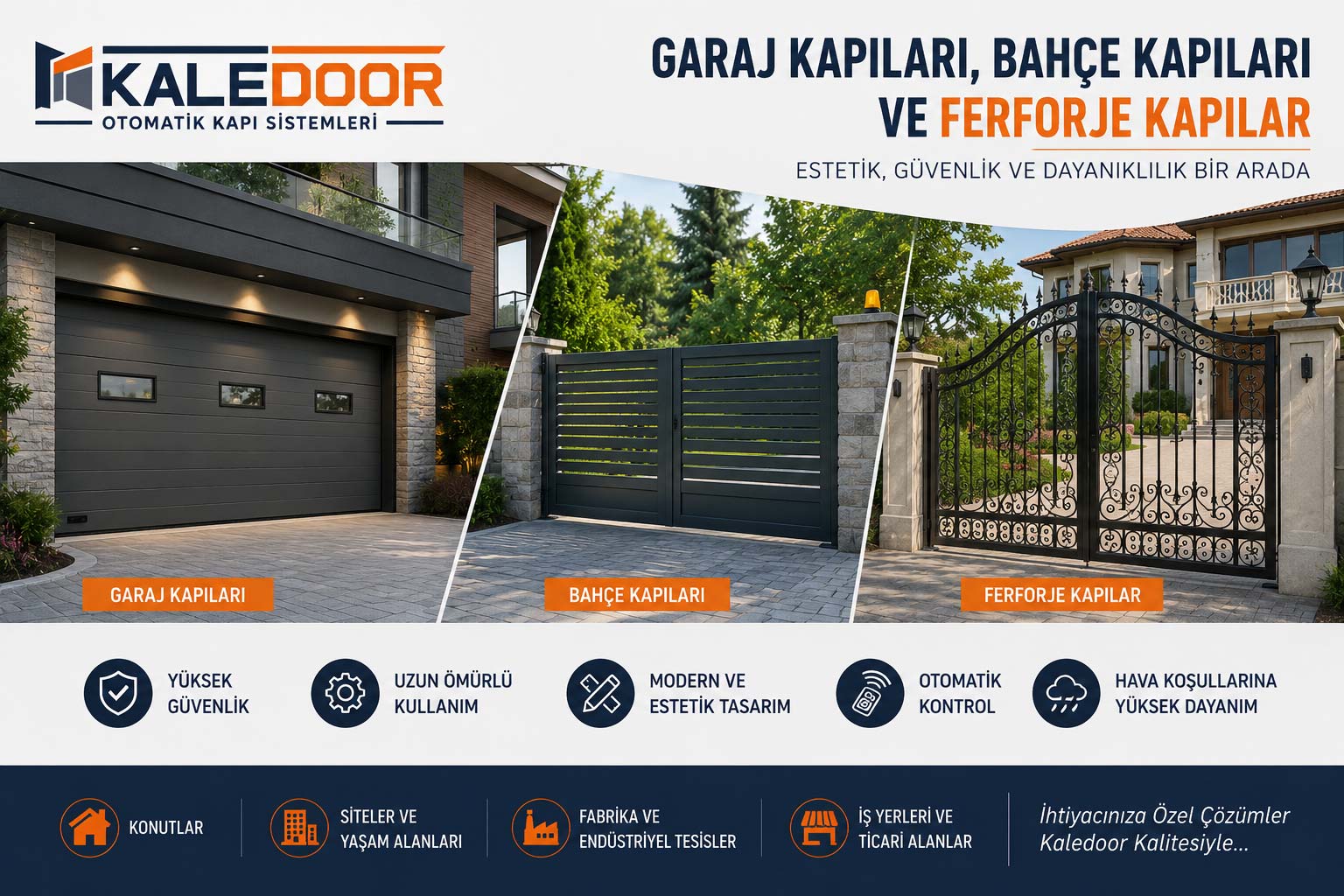 Garaj Kapıları, Bahçe Kapıları ve Ferforje Kapılar